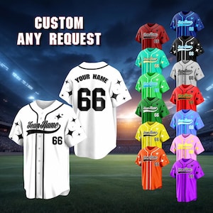 Customizable Baseball Jersey: Personalized Team Name & Number