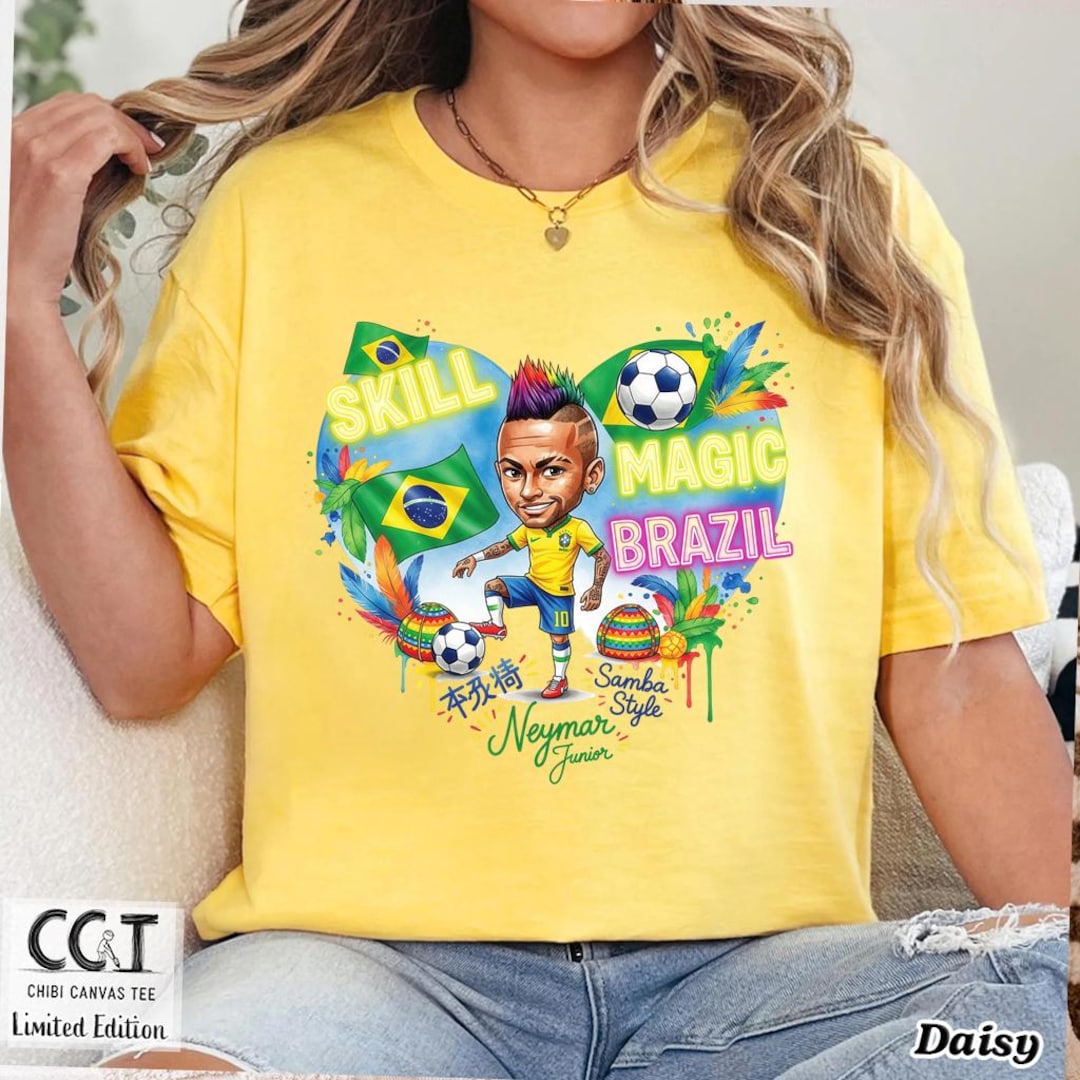 Limited Edition Chibi Soccer Star T-shirt - Brazil, Samba Style - Etsy