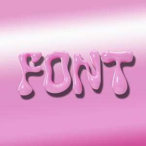 Shaky 3D Font Pink PNG | Liquid Text Alphabet | Graphic Design Clipart ...