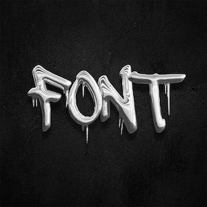 3D Dripping Chrome Alphabet PNG | Wave Chrome Font Style | Metallic Letters A-Z | Y2K Graphic Pack | Cover Art & Logo Design