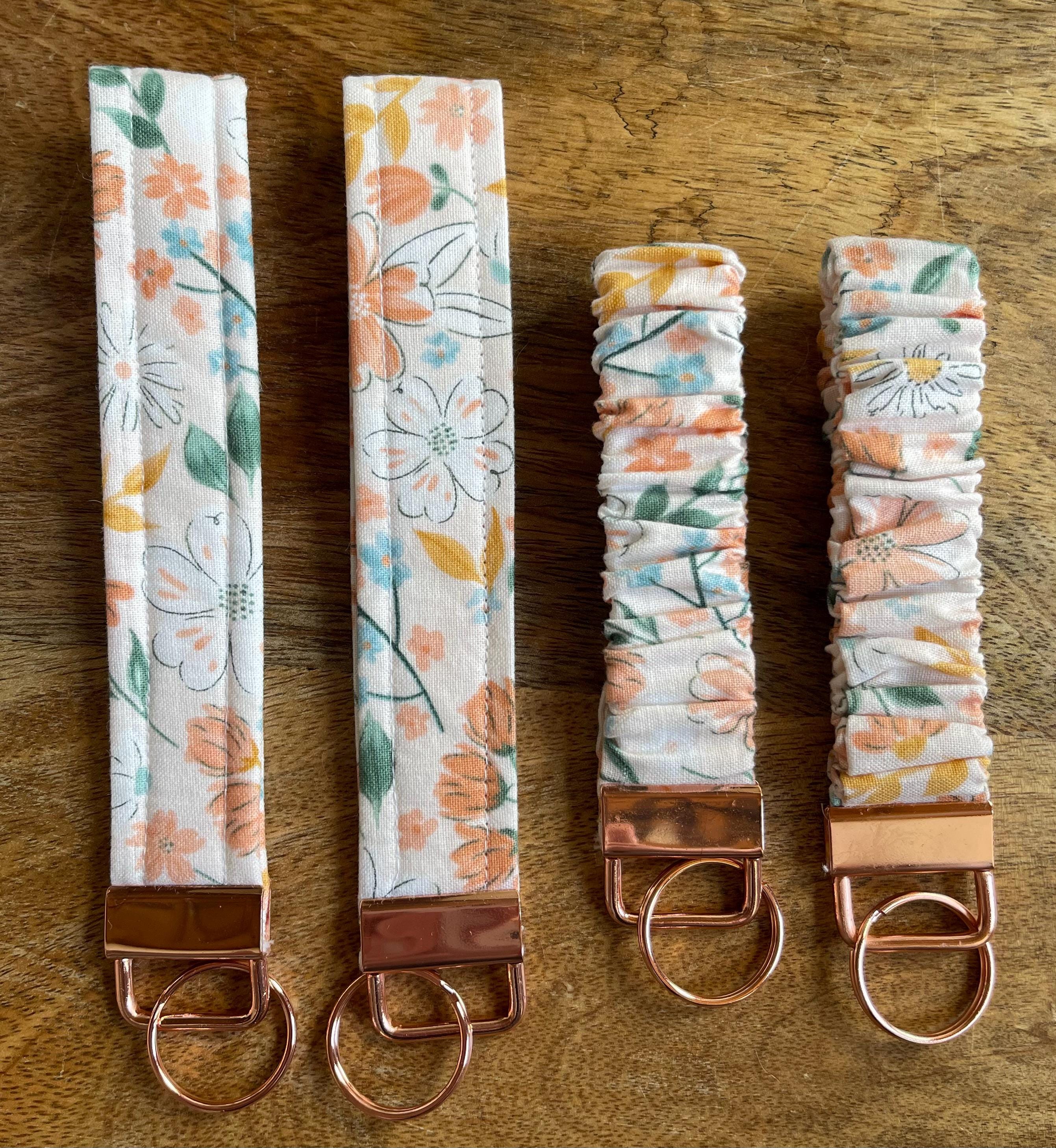 Floral Key Fob Keychain | Scrunchy Keychain | Key Fob Keychain | Floral Keychain