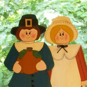 PAPER PATTERN  to create &quot;John & Constance&quot; Pilgrims- 28&quot; Tall
