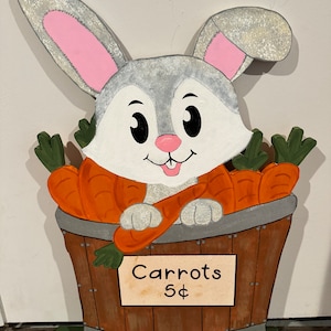Debi&#39;s Doing&#39;s PAPER PATTERN - &quot;Carrots 4  Sale” 30” Tall wood pattern