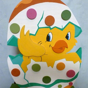 Debi’s Doings - PAPER PATTERN Wood Chick Easter Pattern 21" Tall-Chickee