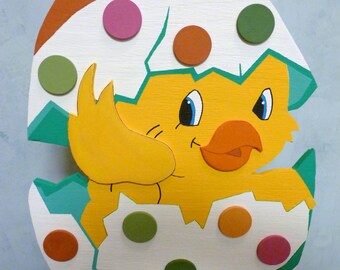 Debi’s Doings - PAPER PATTERN Wood Chick Easter Pattern 21" Tall-Chickee