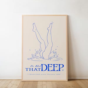 Coastal Wall Art Print – Minimalist Line Drawing Poster – Modern Beach House Decor – Blue & White Ocean Inspired Artwork
