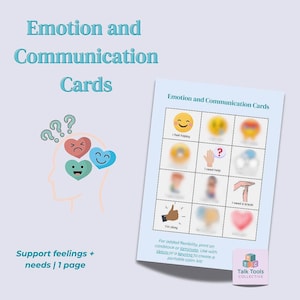 Emotiecommunicatiekaarten | Afdrukbare gevoelens en behoeften voor kinderen met autisme, OC en non-verbale kinderen