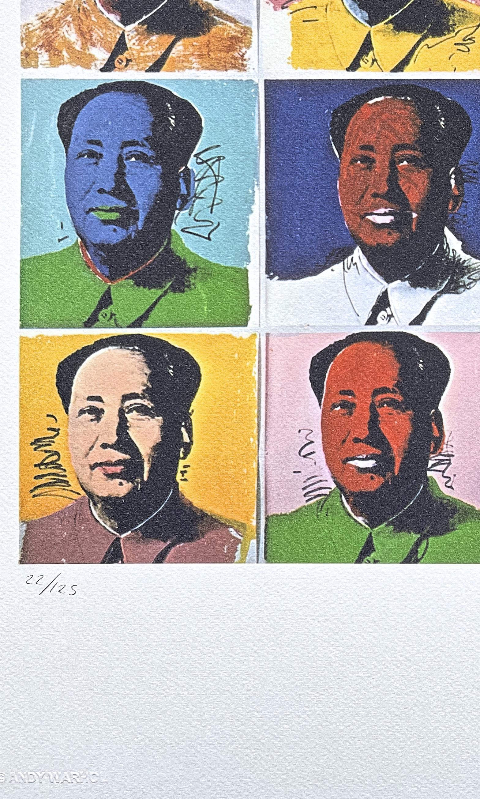 アンディ・ウォーホル - 9x 毛沢東 - 署名入り、エディション番号 22