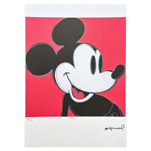 ANDY WARHOL - Mickey Mouse - signed, numbered edition 36/125, certificate, 35x50 cm (13,8x19,7 in) #artwall #artprint #popart #warhol