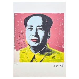 ANDY WARHOL - Mao Ce-tung - signed, numbered edition 96/125, certificate, 35x50 cm (13,8x19,7 in) #artwall #artprint #popart #warhol
