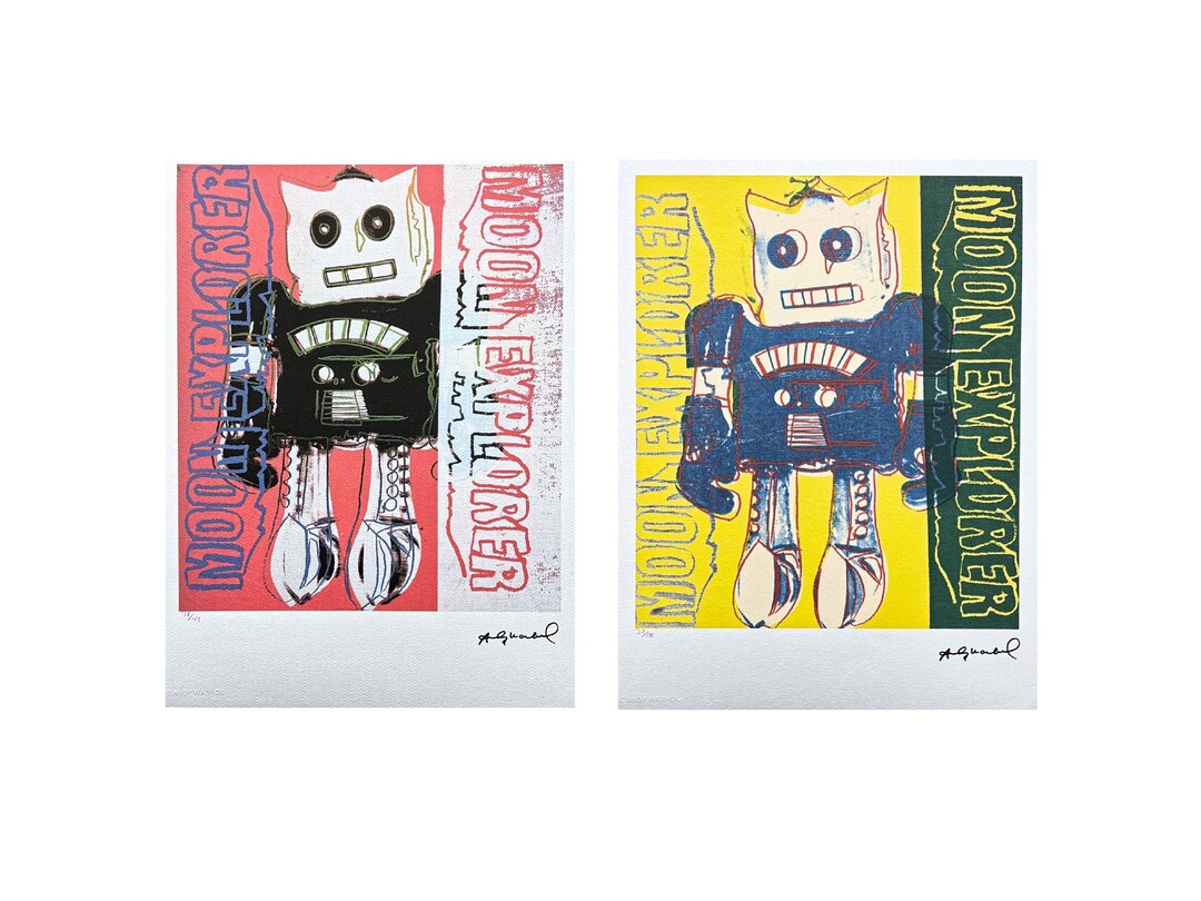 ANDY WARHOL - 2x Moon Explorer Robot - Signed, Numbered Editions ...