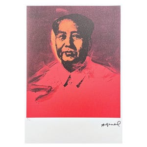 ANDY WARHOL - Mao Ce-tung - signed, numbered edition 78/125, certificate, 35x50 cm (13,8x19,7 in) #artwall #artprint #popart #warhol