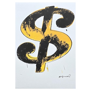 ANDY WARHOL - Dollar Sign - signed, numbered edition 100/125, certificate, 35x50 cm (13,8x19,7 in) #artwall #artprint #popart #warhol