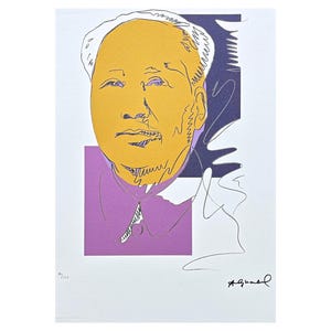 ANDY WARHOL - Mao Ce-tung - signed, numbered edition 81/125, certificate, 35x50 cm (13,8x19,7 in) #artwall #artprint #popart #warhol