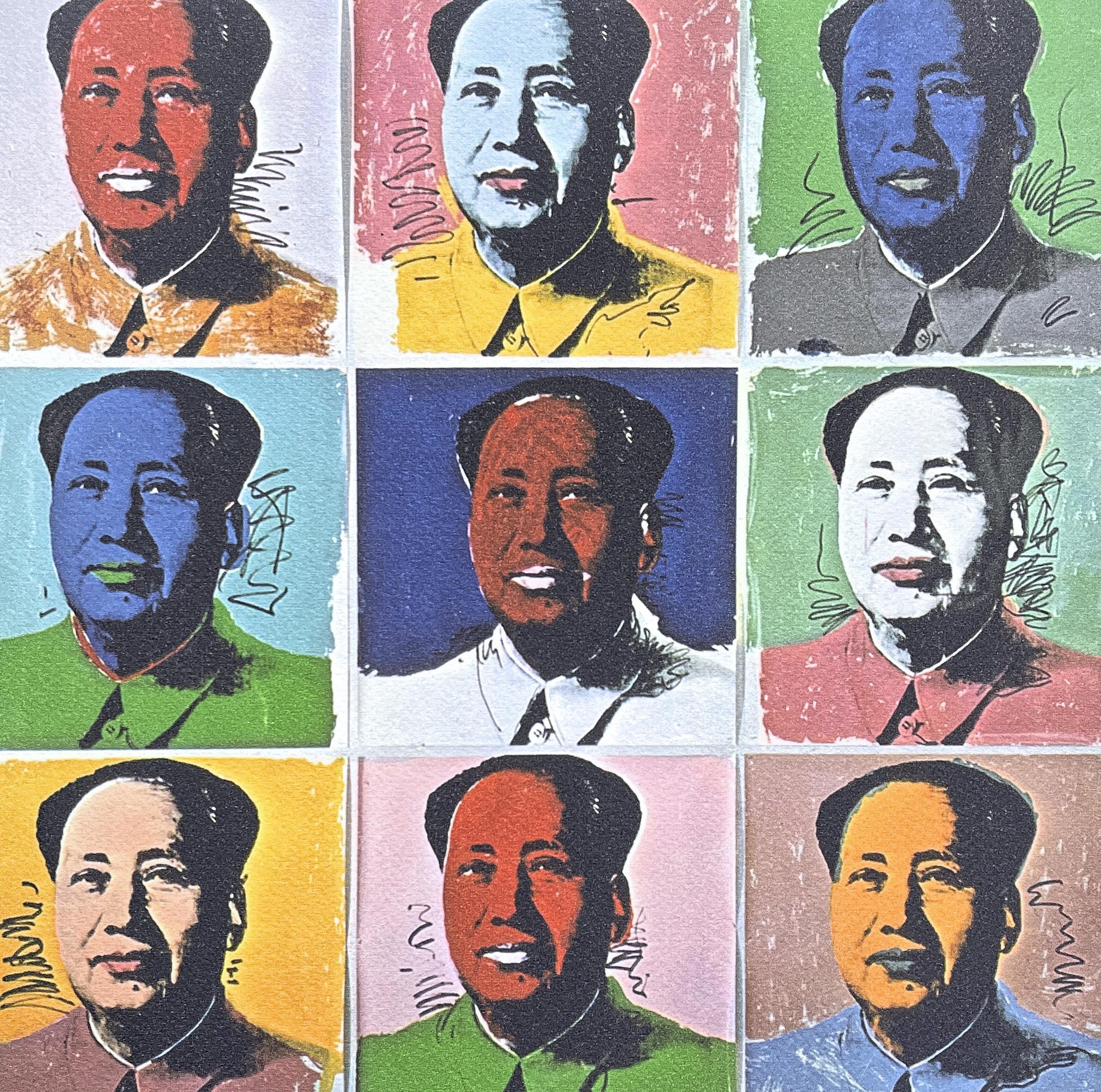 アンディ・ウォーホル - 9x 毛沢東 - 署名入り、エディション番号 22