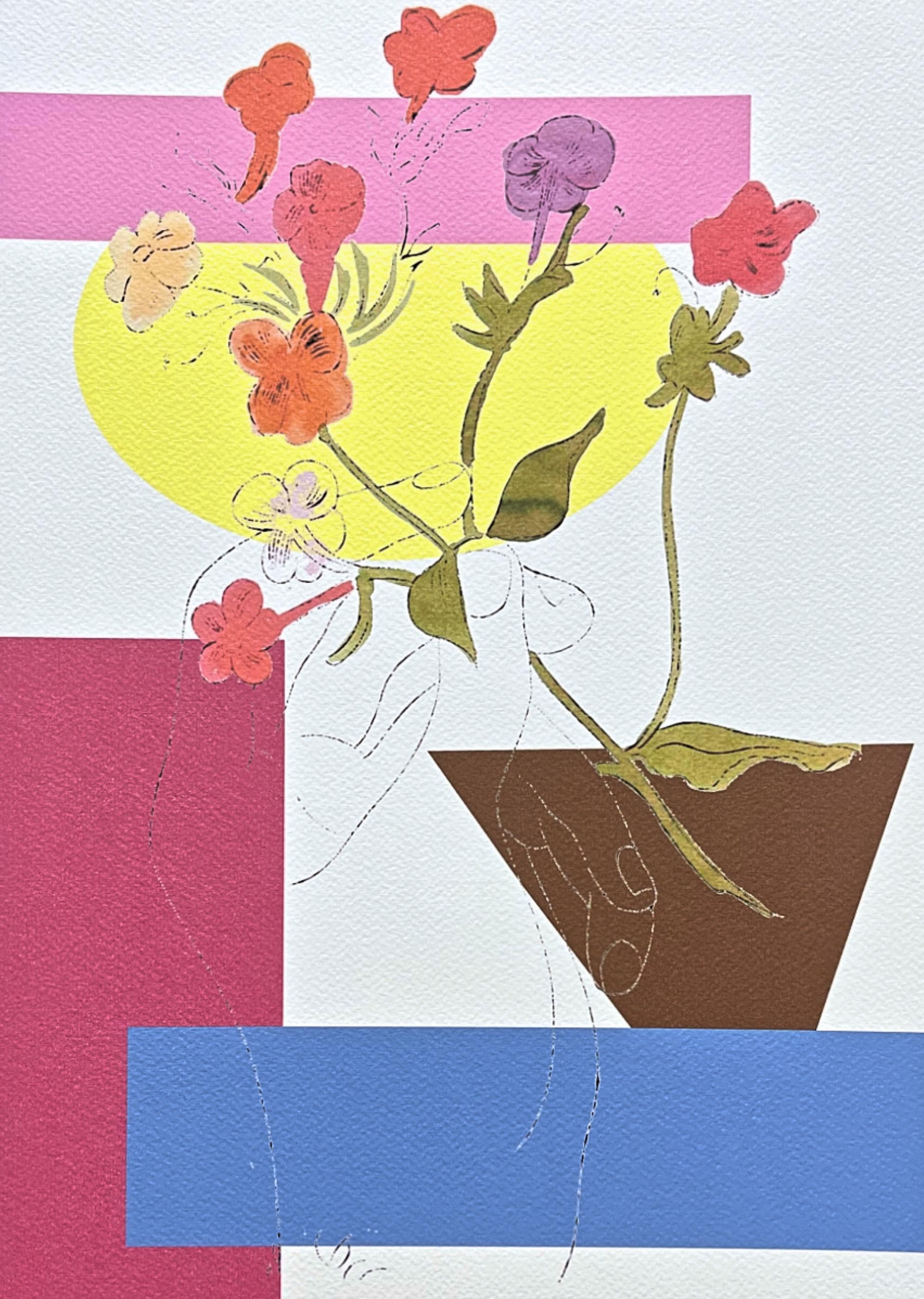 アンディ・ウォーホル - Flowers in hand - サイン入り、エディション