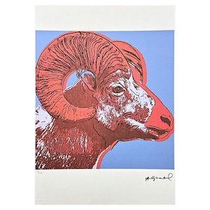 ANDY WARHOL - Bighorn ram - signed, numbered edition 13/125, certificate,35x50 cm (13,8x19,7 in) #artwall #artgift #artprint #popart #warhol