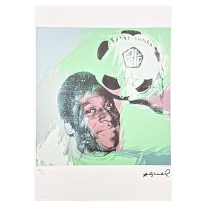 ANDY WARHOL - Pele - signed, numbered edition 85/125, certificate, 35x50 cm (13,8x19,7 in) #artwall #artgift #artprint #popart #warhol