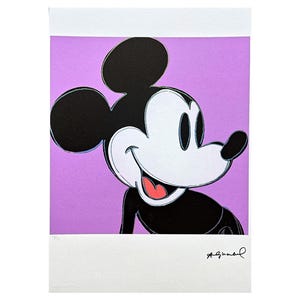ANDY WARHOL - Mickey Mouse - signed, numbered edition 56/125, certificate, 35x50 cm (13,8x19,7 in) #artwall #artprint #popart #warhol