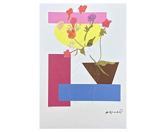 アンディ・ウォーホル - Flowers in hand - サイン入り、エディション