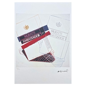ANDY WARHOL - Muratti - signed, numbered edition 39/125, certificate, 35x50 cm (13,8x19,7 in)#artwall #artprint #popart #warhol