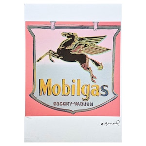 ANDY WARHOL - Mobilgas - signed, numbered edition 100/125, certificate, 35x50 cm (13,8x19,7 in) #artwall #artprint #popart #warhol