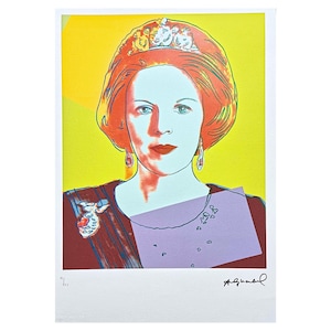 ANDY WARHOL - Queen Beatrix - signed, numbered edition 75/125, certificate, 35x50 cm (13,8x19,7 in) #artwall #artprint #popart #warhol