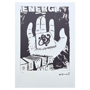 ANDY WARHOL - Energy Power - signed, numbered edition 36/125, certificate, 35x50 cm (13,8x19,7 in)#artwall #artgift #artprint #popart#warhol