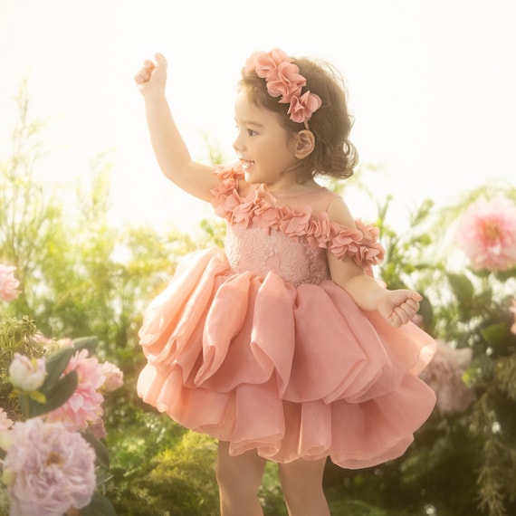 off shoulder dress for birthday Grace Pink Baby & Toddler Dinah Lace And Satin kids-long-sleeve Pair it with delicate Size:24W-OB-A