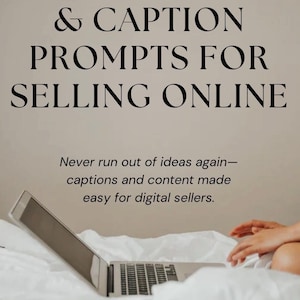 Content Ideas and Caption Prompts for Selling Online, Digital Marketing Guide for Small Business and Creators