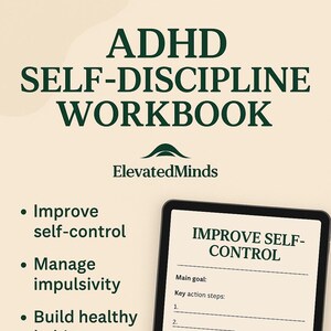 Construtor de Autodisciplina para TDAH – Kit de Controle de Impulso e Foco para Impressão