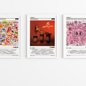 Karol G - Tropicoqueta, Manana Sera Bonito, (Bichota Season) Set Of 3 Album Poster / Music Gifts / Music Wall Decor / Album Art Print