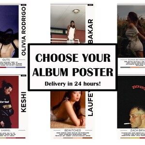 Custom Album Cover Poster / Digital Music Print / Music Gifts / Album Poster / Album Cover Print / Music Print