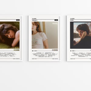 Clairo - Immunity, Charm, Sling Set Of 3 Album Poster / Music Gifts / Album Cover Poster / Music Print / Album Tracklist
