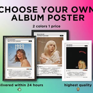Custom Album Cover Poster / Music Cover Print / Album Cover Prints / Music Gifts / Music Gift Idea / Album Poster