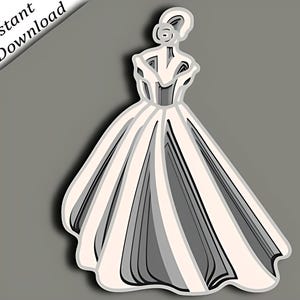 3D Ballerina Mandala SVG: Layered Laser Cut Files (Digital Download)