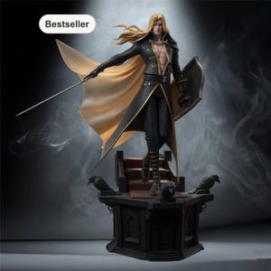 Alucard Nocturne STL File – Collectible Statue Series – Instant Download