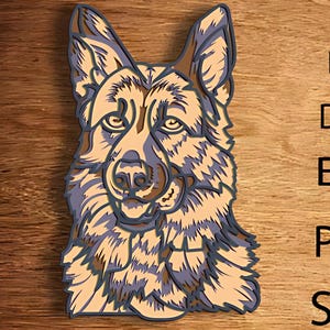 Duitse herder-mandala SVG: 3D gelaagd huisdierdecor (digitale bestanden)