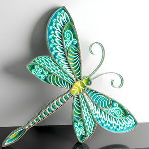 Multilayer Dragonfly Mandala SVG DXF | 3D Layered Insect Files for Laser Cutting, Cricut, Silhouette, Glowforge