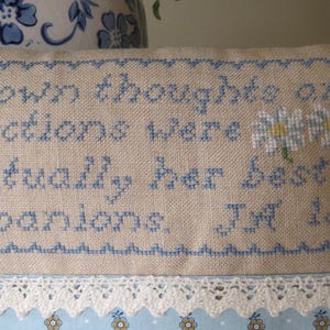 Jane Austen citaat pdf-kruissteekkaart - Her Own Thoughts