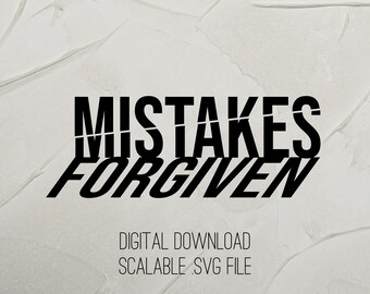 Mistakes-Forgiven typography inspired digital art transparent SVG download