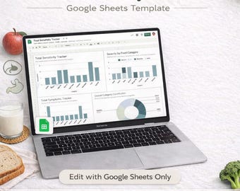 Food Sensitivity Tracker: Google Sheets Symptom & Trigger Log (Digital Download))
