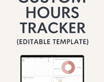 Work Hour Tracker| Customizable Digital Log for Professionals, Employees, & Interns
