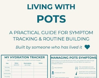 POTS Printable Tracker & Guide | Chronic Illness Daily Wellness Planner, Hydration and Fatigue Management