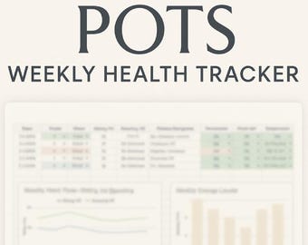 POTS Symptom Tracker Google Sheets: Chronic Illness, Energy & Health Log (Digital Download)