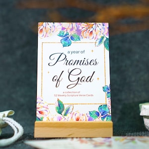 Ein Jahr der Versprechen Gottes-52 Bibelschrift Memory Vers Karten, christliches Geschenk, inspirierende Bibelverse