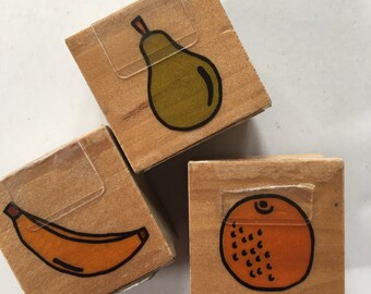 Pear rubber stamp Steampunk Victorian fruit stamping supplies rubber stamp stamp number 9862