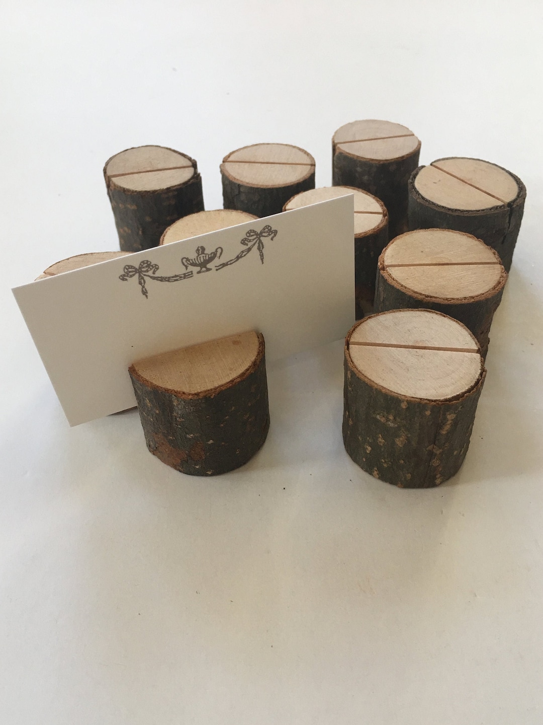 Tiny Wooden Place Card Holder Tiny Stumps Holders Rustic Decor Branch