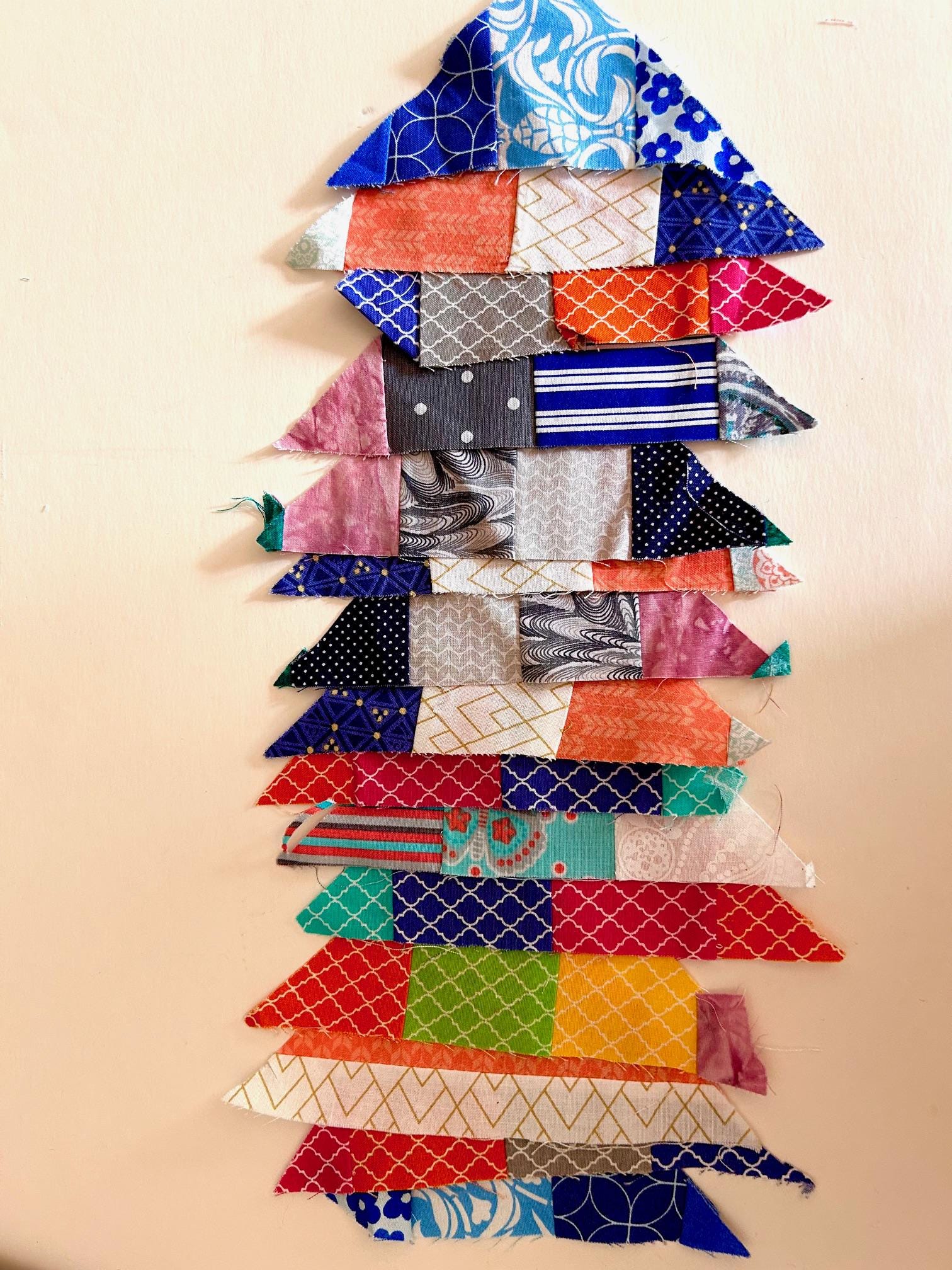 Fabric Scrap Grab Bag 100 Plus Triangle Pcs Assorted Colors and ...