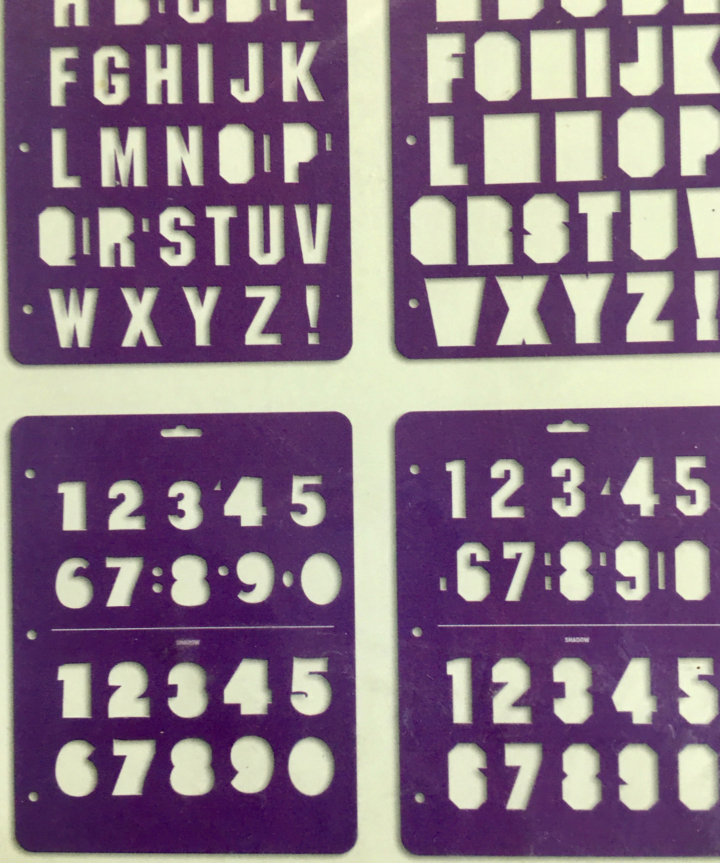 Stencil Alphabet and Numbers Stencils SET of 10 Mega Mega Templates ...